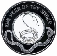 купить Фиджи 1 доллар 2013 Proof "Китайский гороскоп (лунный календарь) - Год змеи" в футляре с сертификатом