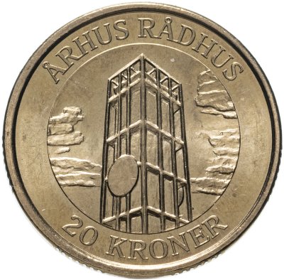 купить Дания 20 крон (kroner) 2002 "Башня Ратуши, Орхус"