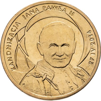купить Польша 2 злотых (zlote) 2014 "Канонизация Иоанна Павла II - 27 апреля 2014"