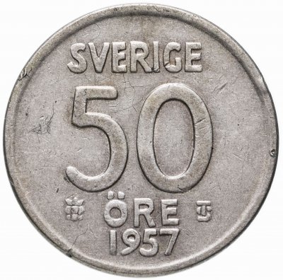 купить Швеция 50 эре (ore) 1957
