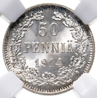 купить 50 пенни (pennia) 1914 S в слабе ННР MS66