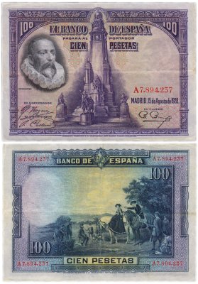 купить Испания 100 песет 1928 (Pick 76)