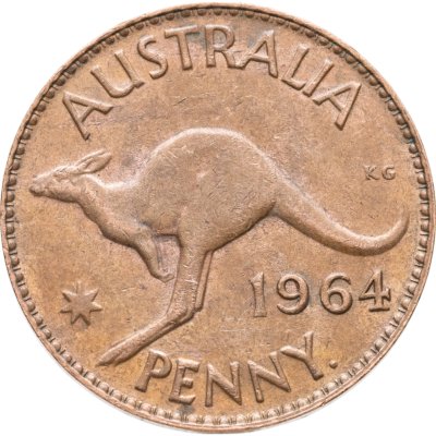 купить Австралия 1 пенни (penny) 1964 Точка после "PENNY." - Монетный двор Перта