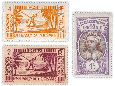 купить Французская Океания набор из 3 марок 1934