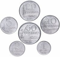 купить Бразилия набор монет 1969-1978 (6 шт)