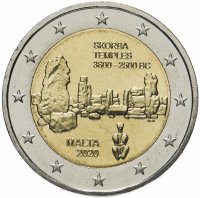 Купить Мальта 2 евро 2020 "Доисторические места Мальты - мегалитический храм Скорба"
