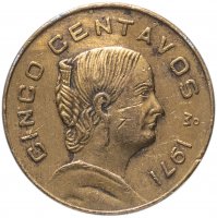 Купить Мексика 5 сентаво (centavos) 1970-1976, случайная дата
