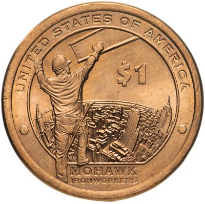 купить США 1 доллар (dollar) 2015 P "Коренные Американцы - Рабочие Мохоки"