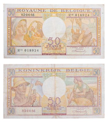 купить Бельгия 50 франков 1956
