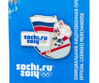 купить Значок РФ 2014г ОИ в Сочи "Нападающие", 2 Вариант, Цанга