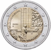 Купить Германия 2 евро 2020 A "50-летие коленопреклонения в Варшаве"