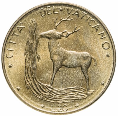 купить Ватикан 20 лир (lire) 1977