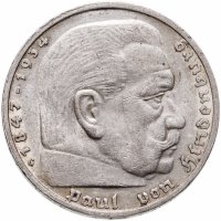купить Германия Третий рейх 5 рейхсмарок (reichsmark) 1938 Гинденбург