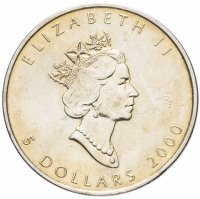 купить Канада 5 долларов (dollars) 2000 "Кленовый лист"