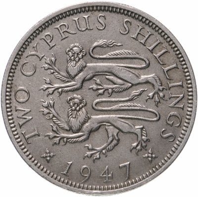 купить Кипр 2 шиллинга (shillings) 1947