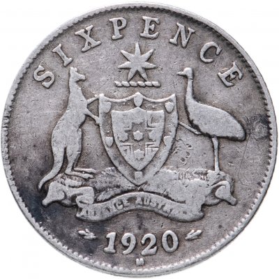купить Австралия 6 пенсов (pence) 1920