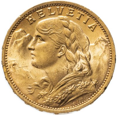 купить Швейцария 20 франков (francs) 1927
