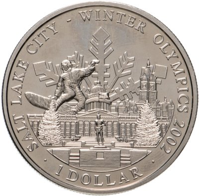 купить Острова Кука 1 доллар (dollar) 2001 XIX зимние Олимпийские Игры, Солт-Лейк-Сити 2002