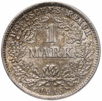 купить Германия 1 марка (mark) 1915 D знак монетного двора: "D" - Мюнхен