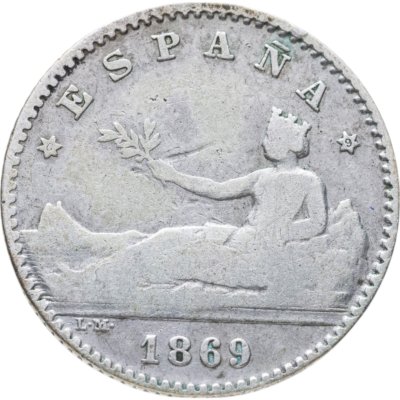 купить Испания 50 сентимо (centimos) 1869