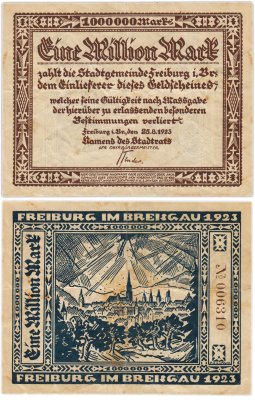 купить Германия Freiburg ( Baden ) 1000000 (1 млн) марок 1923 год