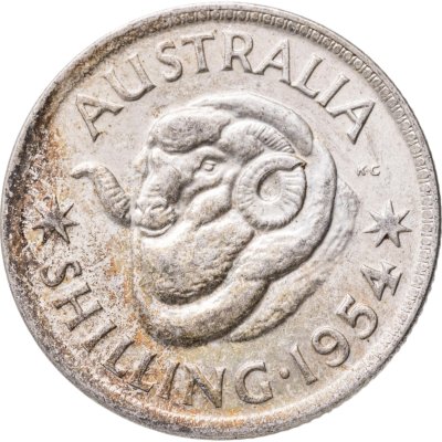 купить Австралия 1 шиллинг (shilling) 1954
