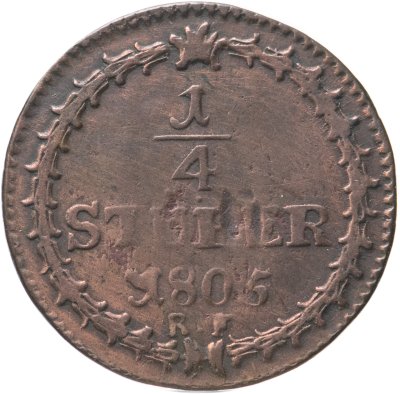 купить Германия, Ландграфство Гессен-Дармштадт 1\4 штубера 1805