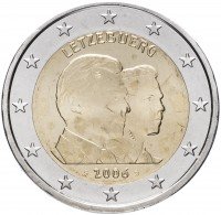 купить Люксембург 2 евро 2006 "25 лет наследному принцу Гийому"