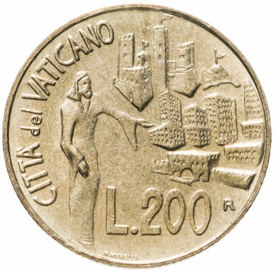 купить Ватикан 200 лир 1991