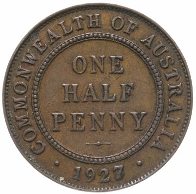 купить Австралия 1/2 пенни (penny) 1927