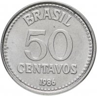 купить Бразилия 50 сентаво (centavos) 1986