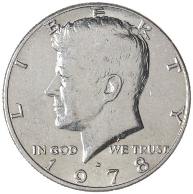 купить США 50 центов (1/2 доллара, half dollar) 1978 D Kennedy Half Dollar (Кеннеди) знак монетного двора "D" - Денвер