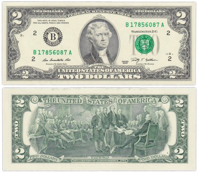 купить США 2 доллара 2009 (Pick 530a) B-Нью Йорк