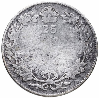 купить Канада 25 центов (cents) 1928