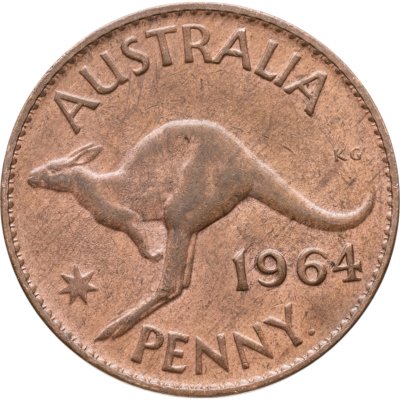 купить Австралия 1 пенни (penny) 1964 Точка после "PENNY." - Монетный двор Перта