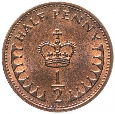 купить Великобритания 1/2 пенни (penny) 1982, надпись "HALF PENNY"