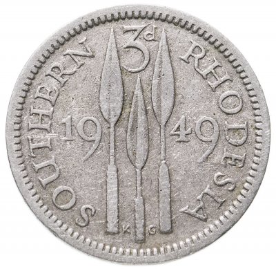 купить Южная Родезия 3 пенса 1949