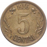 Купить Литва 5 центов 1936