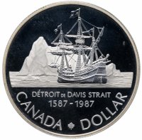купить Канада 1 доллар (dollar) 1987 "400 лет открытию пролива Дейвиса"