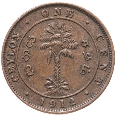 купить Цейлон 1 цент (cent) 1912