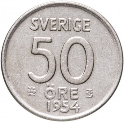 купить Швеция 50 эре (ore) 1954