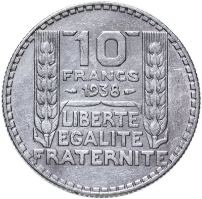 купить Франция 10 франков (francs) 1938
