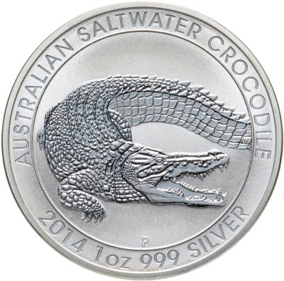 купить Австралия 1 доллар (dollar) 2014 P Australian Saltwater Crocodile (крокодил)