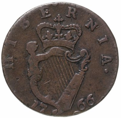 купить Ирландия-Иберния 1/2 пенни (penny) 1766