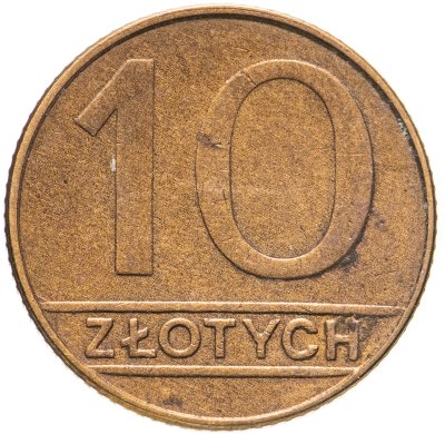купить Польша 10 злотых (zlotych) 1990