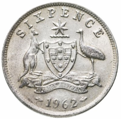 купить Австралия 6 пенсов (pence) 1962