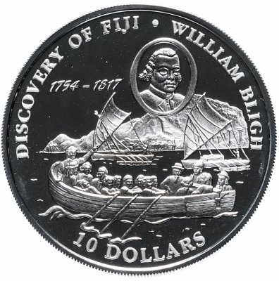 купить Фиджи 10 долларов (dollars) 1993 350 лет открытию Фиджи