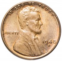 Купить США 1 цент 1948 D