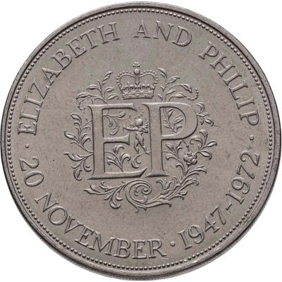 купить Великобритания 25 пенсов (pence) 1972 "Королевская серебряная свадьба"