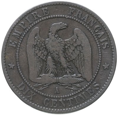 купить Франция 10 сантимов (centimes) 1855 A